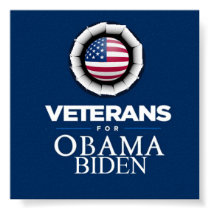 Obama Biden VETERANS Poster posters