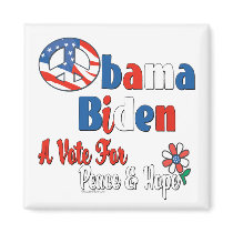 Obama Biden Vote for Peace and Love magnets by BuzzEdition Obama Biden Vote for Peace and Love magnets