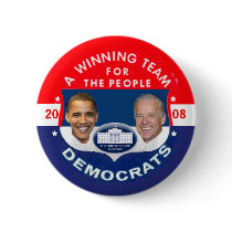 Obama Biden WINNING TEAM White House Button by samappleby Obama Biden WINNING TEAM White House Button
