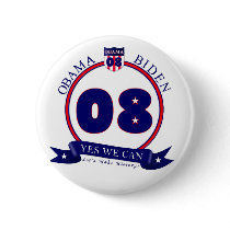 Obama Biden "yes we can" Button