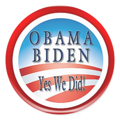 OBAMA BIDEN "YES WE DID" STICKERS