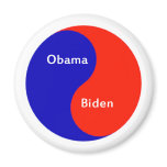 Obama ~ Biden Yin Yang Magnets