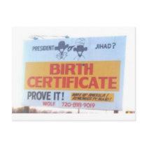 OBAMA BILL BOARD postcards