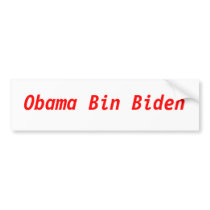 Obama Bin Biden bumper stickers