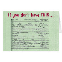 Obama Birth Certificate Birthday Card