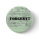 Obama Birth Certification Forgery Pin