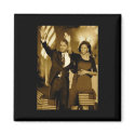 Obama (black background) magnet