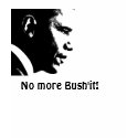 Obama black copy, No more Bush'it! t-shirts