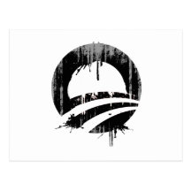 Obama bleeding black Faded.png Postcard