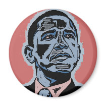 Obama Blue Fridge Magnet
