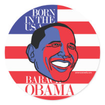 Obama Born in the U.S.A. sticker by American_Verb Obama Born in the U.S.A. sticker