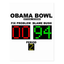 Obama Bowl - Official Scoring Postcard