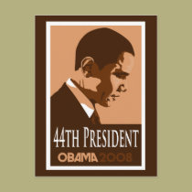 Obama Brown 44th President Postcard 2