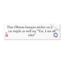 Obama Bumer Sticker People Are Idiots bumper stickers
