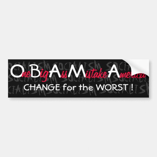 One Big Ass Mistake America Bumper Stickers 121