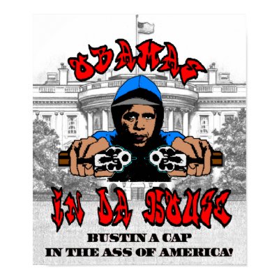 Obama Bustin A Cap Poster by calroofer