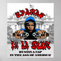 Obama Bustin A Cap Poster