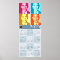 OBAMA CALENDAR 2010 POSTER -