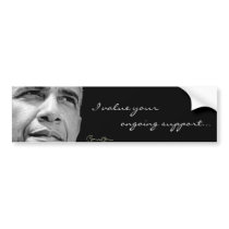 Obama Campaign Ongoing Support Bumper Sticker