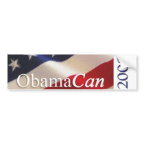 Obama Can - Bumper Sticker bumper stickers by kurtandtracey Obama Can - Bumper Sticker bumper stickers