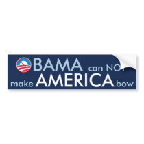 OBAMA Can NOT Make AMERICA Bow bumper stickers by OBumper OBAMA Can NOT Make AMERICA Bow bumper stickers