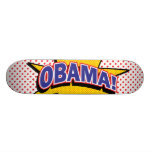 Obama! Caomic Halftone Print Skate Board