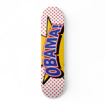 Obama! Caomic Halftone Print Skate Board