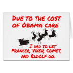 Obama Care Affects Santa Card