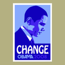 Obama - Change Blue Poster posters