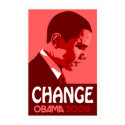 Obama - Change Dark Red Poster posters
