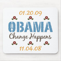 Obama Change Happens Mousepad