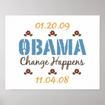 Obama Change Happens Poster