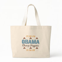 Obama Change Happens Tote Bag