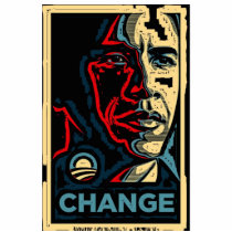 Obama Change photo sculptures