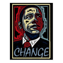 Obama Change Post Cards