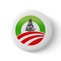 Obama Christmas buttons