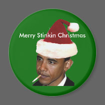 Obama Christmas Button(t shirt bumper anti obama) magnets