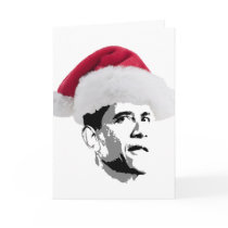 Obama Christmas father xmas cards by Funkart Obama Christmas father xmas cards
