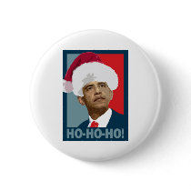 Obama Christmas Ho Ho Ho Pin