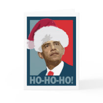 Obama Christmas Ho Ho Ho Greeting Card