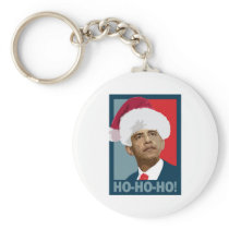 Obama Christmas Ho Ho Ho Keychain