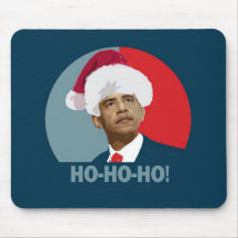 Obama Christmas Ho Ho Ho Mouse Pads