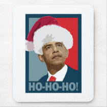 Obama Christmas Ho Ho Ho Mouse Pads