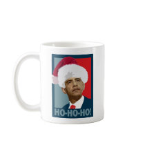 Obama Christmas Ho Ho Ho Coffee Mugs