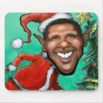 Obama Christmas Mouse Pads