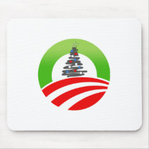 Obama Christmas mousepads