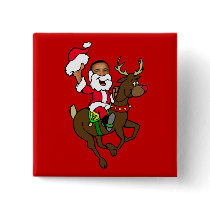 Obama Christmas Reindeer Santa Claus gifts buttons