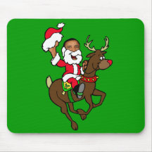 Obama Christmas Reindeer Santa Claus gifts Mousepads