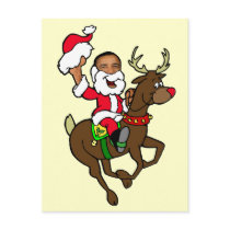 Obama Christmas Reindeer Santa Claus gifts Postcards