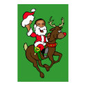 Obama Christmas Reindeer Santa Claus gifts posters